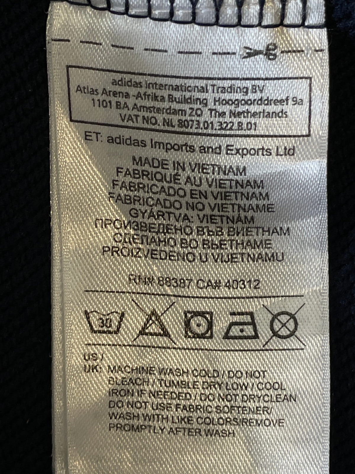 Adidas Full-Zip Performance Track Jacket