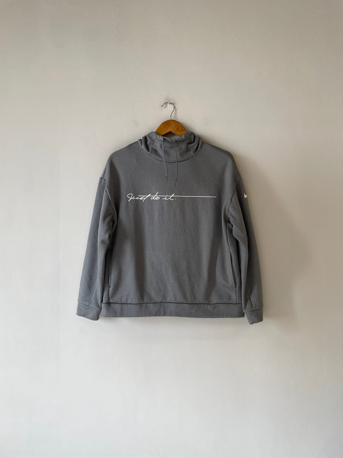 Nike Just Do It Script Funnel-Neck Hoodie