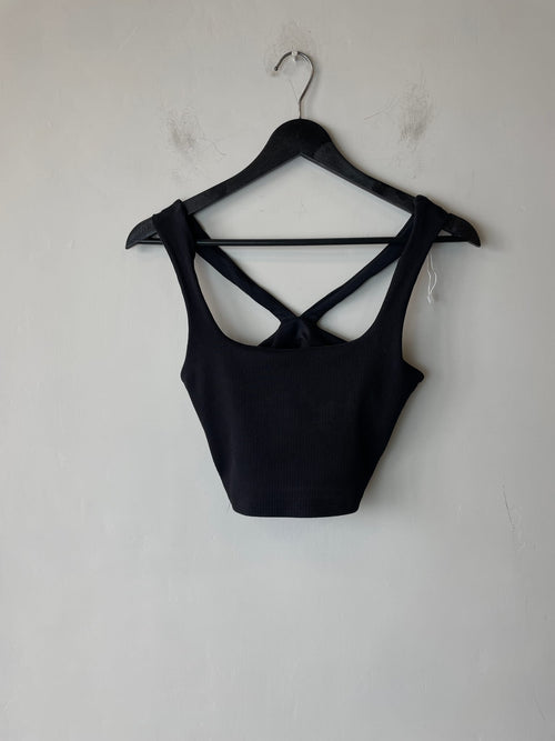alo Alosoft Ribbed Chic Bra Tank