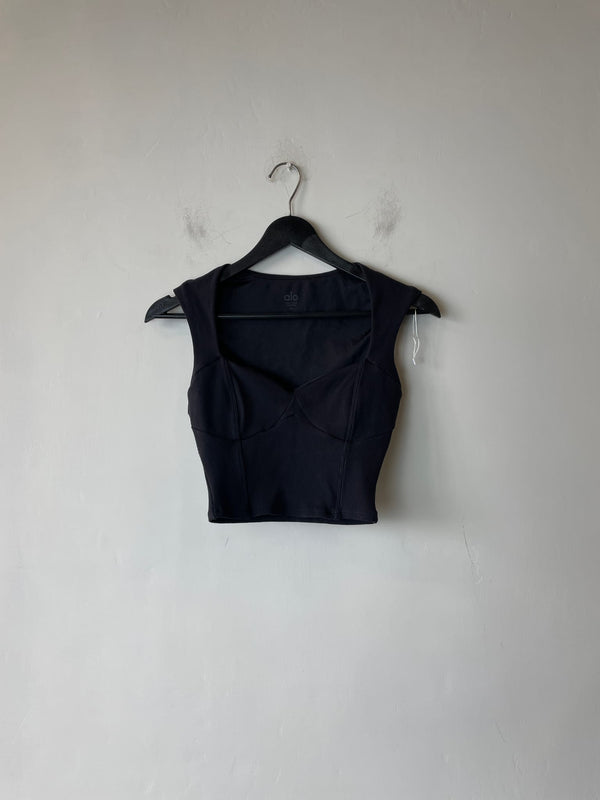 alo Ribbed Sweetheart Crop Tank