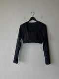 alo Alosoft Square Neck Long Sleeve Crop Top