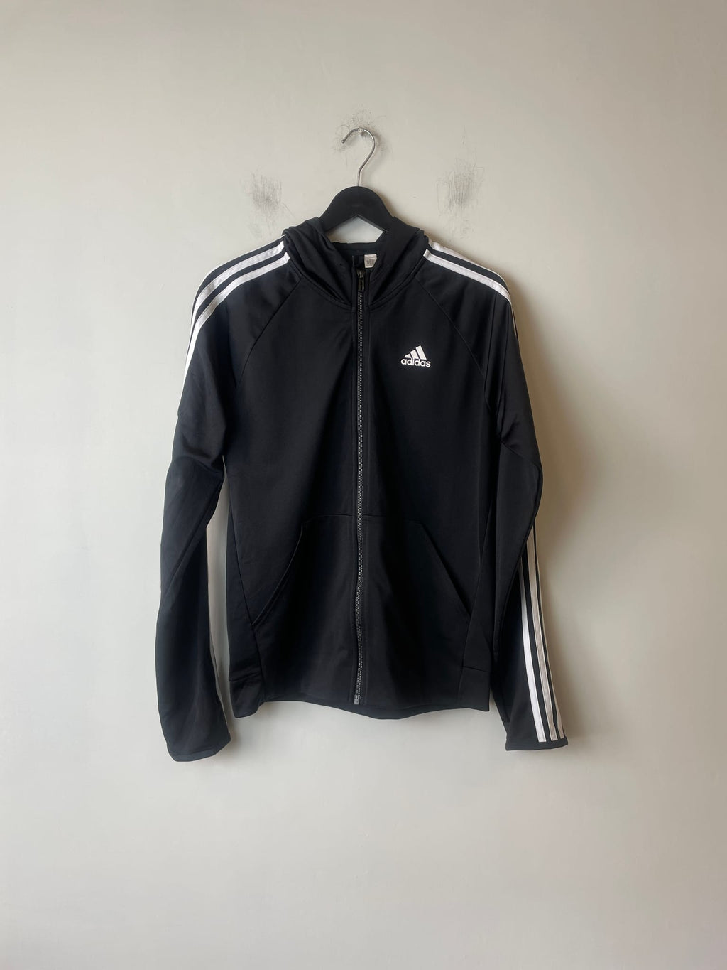 SIZE TO CONFIRM — Adidas Essentials 3-Stripes Full-Zip Hoodie