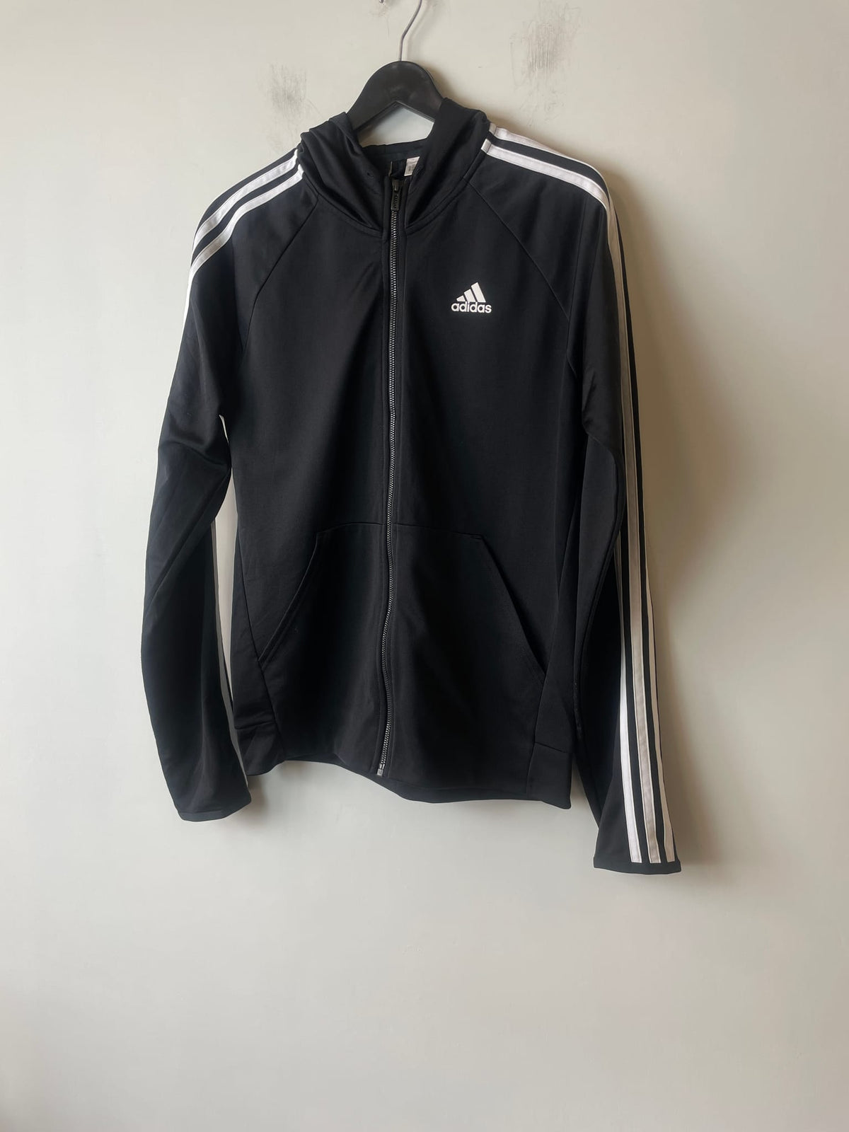 SIZE TO CONFIRM — Adidas Essentials 3-Stripes Full-Zip Hoodie