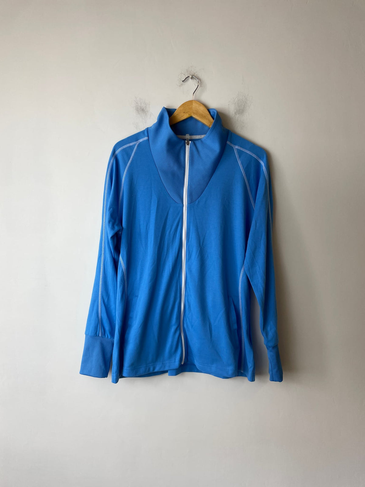 Adidas Contrast Stitched Full-Zip Top