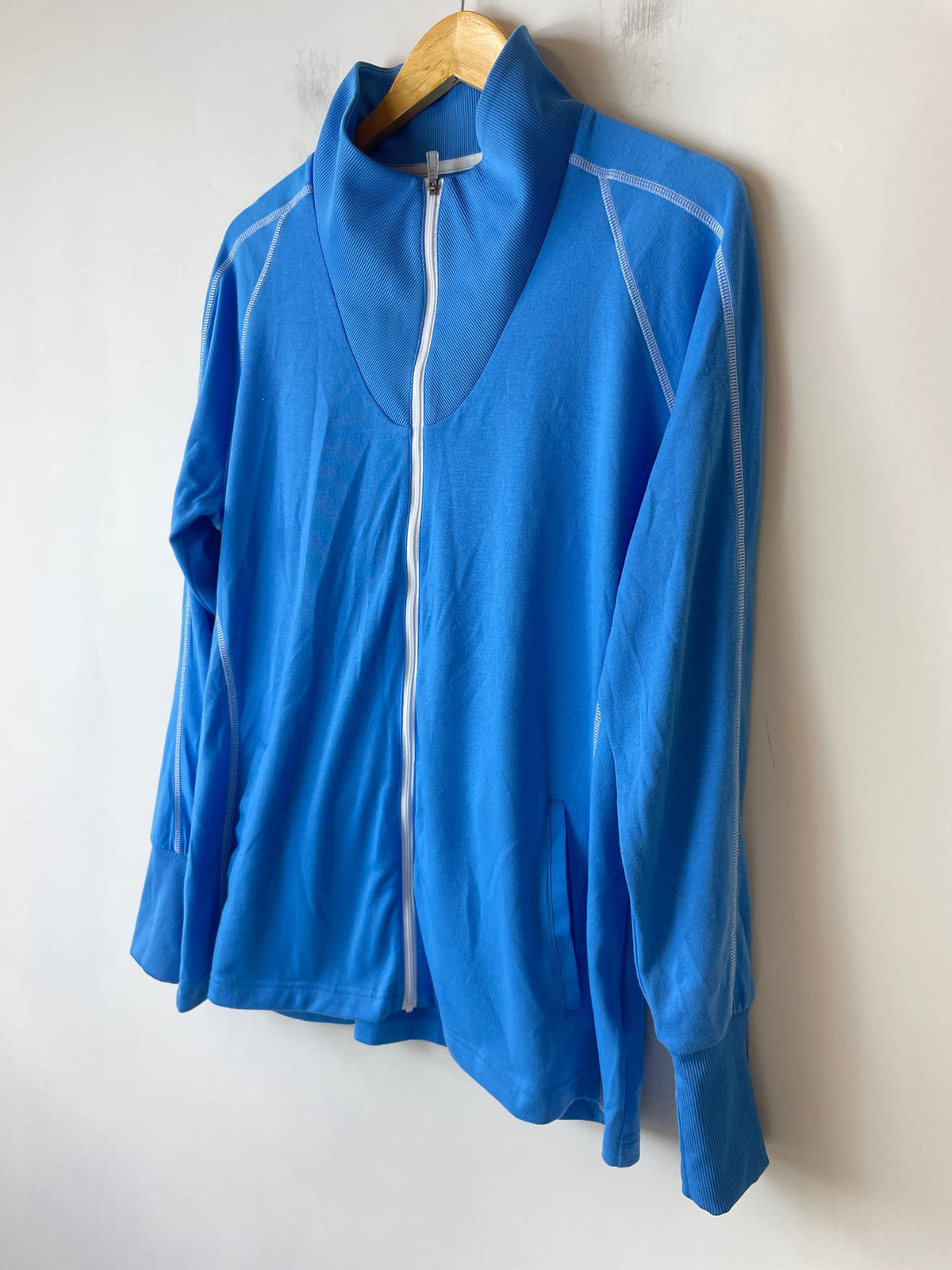 Adidas Contrast Stitched Full-Zip Top