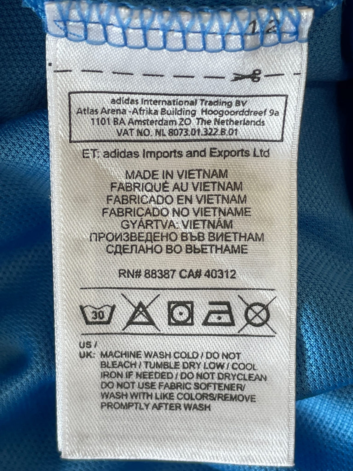 Adidas Contrast Stitched Full-Zip Top