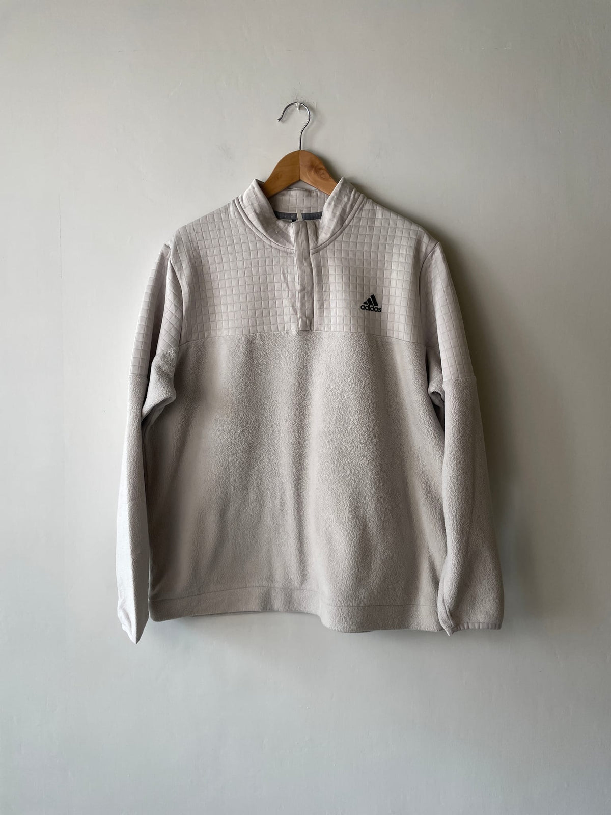 Adidas Block Quarter-Zip Pullover Sweatshirt